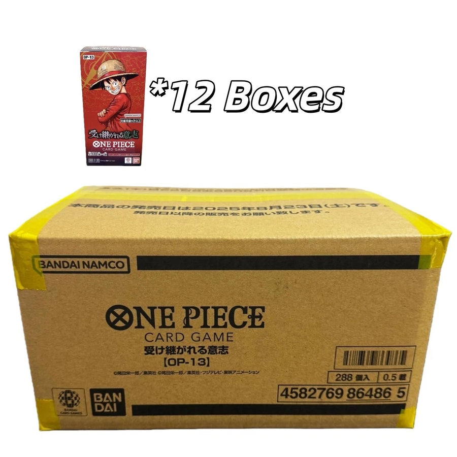One Piece Card Game Carrying On His Will OP-13 Sealed Case 12 Box JP w/12 promo