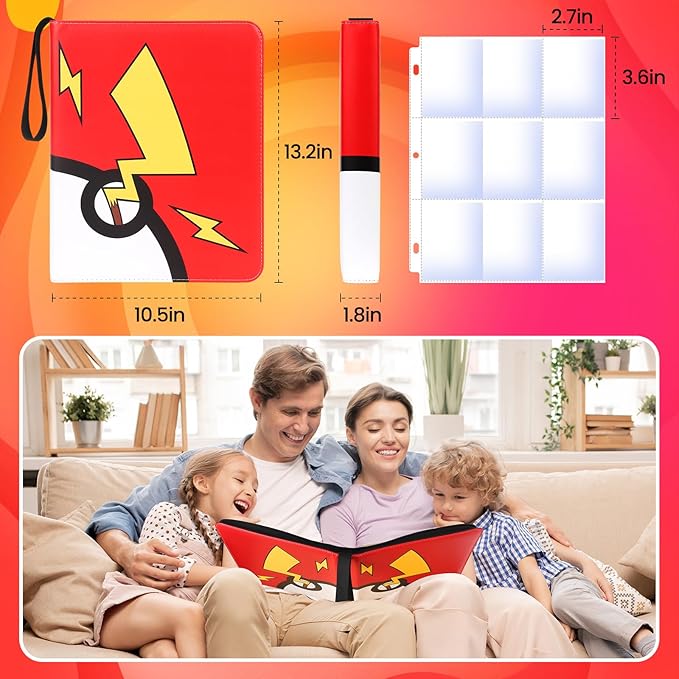 9-Pocket Trading Card Binder RED