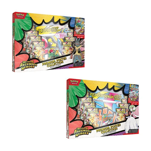Pokemon TCG Mega Evolution Ascended Heroes Premium Poster Collection Mega Lucario / Mega Gardevoir (Pair)