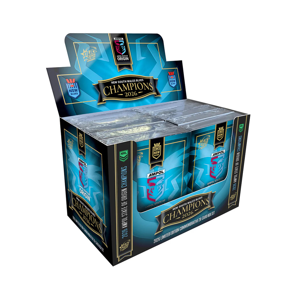 2026 Select State of Origin Champions NSW Blues 10-Box CDU Card Set Display
